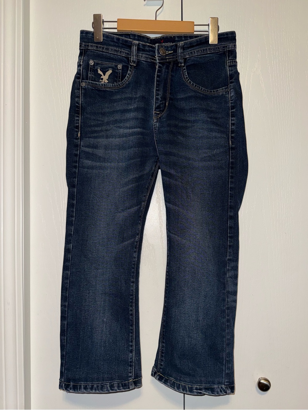 American Eagle High-Waisted Kick Bootcut Crop